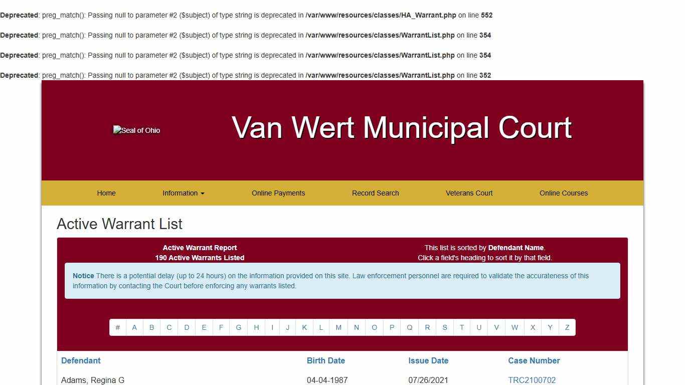 Van Wert Municipal Court