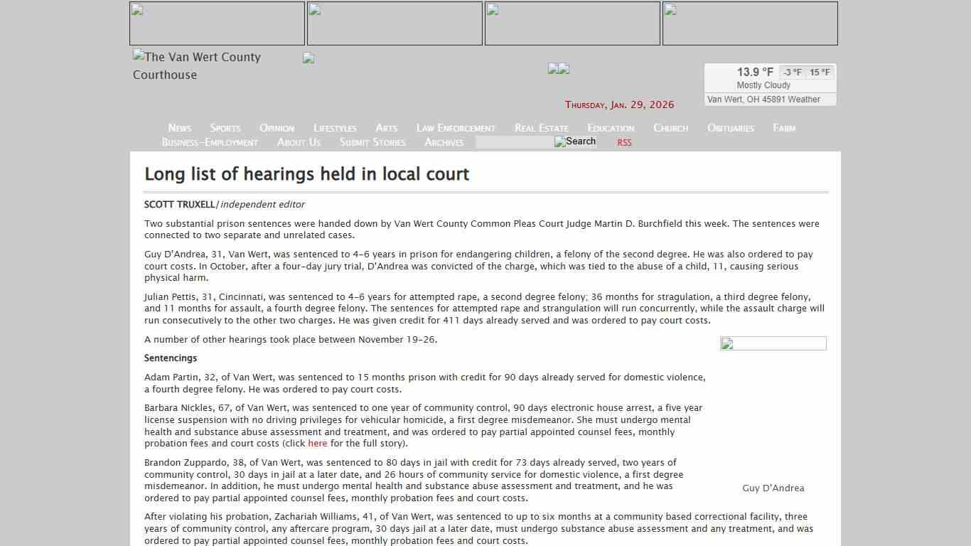 Long list of hearings held in local court « The VW independent